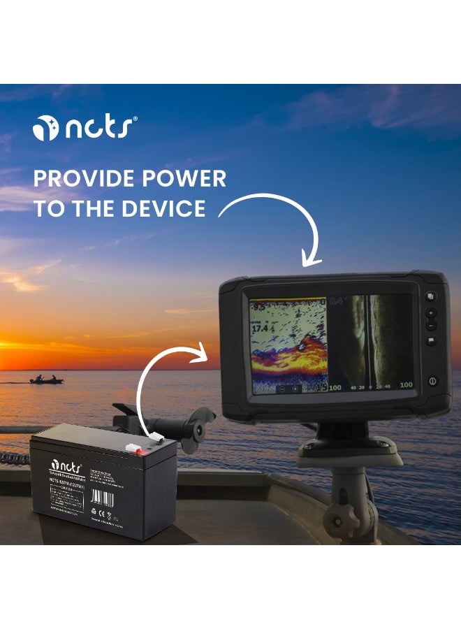 NCTS بطارية قابلة للشحن 12V7Ah مغلقة من الرصاص الحمضي – تقنية AGM، عمر طويل بدون صيانة للـ UPS، القوارب الصغيرة، الطاقة الشمسية، أنظمة الأمان، مع ضمان. - Image 3